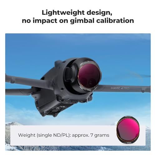 K&F CONCEPT 4 Pack ND/PL Filter Set Compatible with DJI Mavic 4 Pro ND8&PL+ND16&PL+ND32&PL+ND64&PL