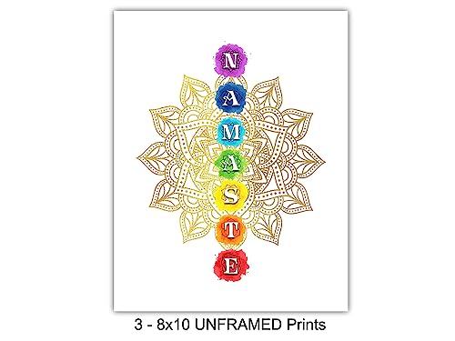Boho Mandala Wall Decor - Chakra Wall Art - Mandala Art - Spiritual Gifts for Women - Zen Decor - Spa Namaste Picture - Buddhism Yoga Decorations - Buddha Artwork - New Age Meditation Gifts