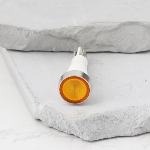 Pack of 2 Amber Yellow Neon Indicator Light 230V 10mm Compatible with Falcon Oven