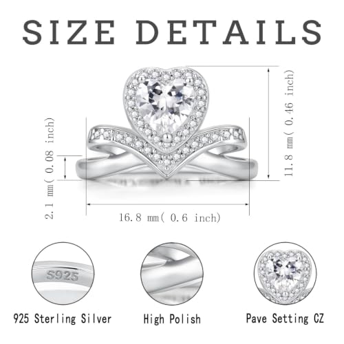 Sterling Silver Urn Rings for Ashes Women Cremation Jewelry Memorial Gifts Heart 9