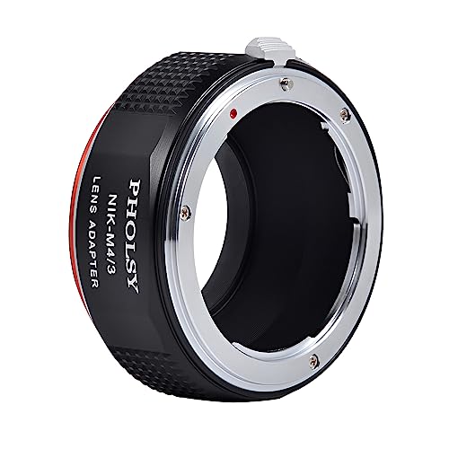 PHOLSY Lens Mount Adapter Compatible with Nikon F Lens and MFT M4/3 Camera Nikon F / AI to M4/3
