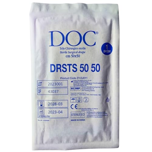 AlmaMedical Surgical Sterile Cloth TNT 50 x 50 cm Disposable Waterproof in Conjunction with TNT + PE (Pack of 5)