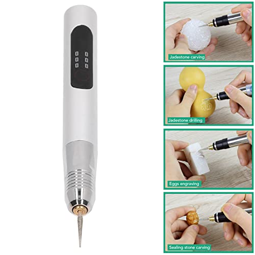 Mini Electric Engraving Pen, 10W 3 Gear Polishing Pen Small Grinder 5V USB Rechargable DIY Engraver Pen for Jewelry Wood Glass Stone Carving
