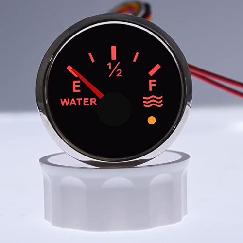 KAOLALI Water Gauge - 52mm/2in Water Gauge for Boat RV Camper (9-30V DC)