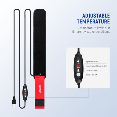 NEEWER 20"/500mm USB Lens Heater Warmer with 3 Temperature Settings, Dew Heater Strip Prevents Dew Fog Condensation for DSLR Mirrorless Camera Telescope Binocular Astrophotography, HW-20B 500mm