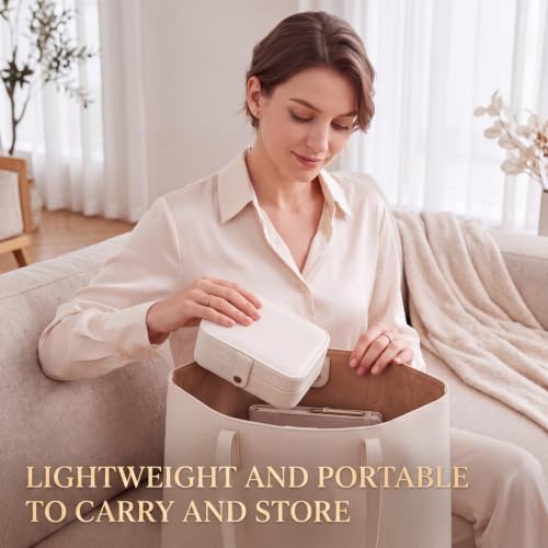 Nosiny 4 Pcs Travel Jewelry Case Small Portable Jewelry Box for Women