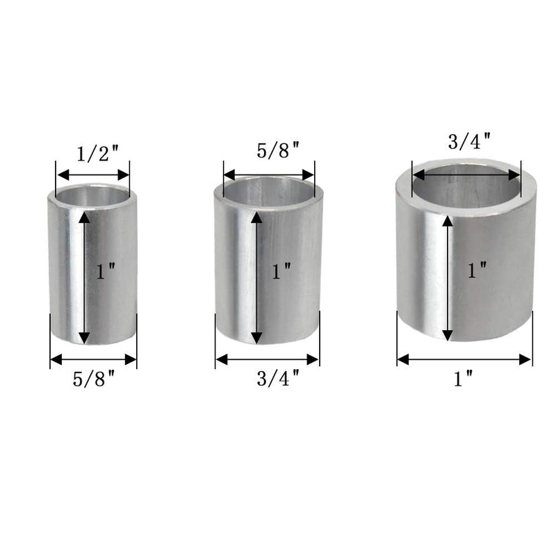 [Australia - AusPower] - SCOTTCHEN Multi-sizes Bushing Arbor Reducing Adapters 1" Thick from 1" to 3/4", 5/8", 1/2" Arbor Aluminum - S/3 