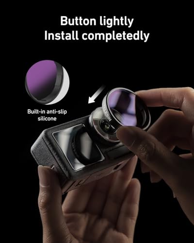 TELESIN CPL ND Filter for DJI Osmo Action 5 Pro/4/3, Xtra Edge/Pro Action 5/4/3 CPL+ND8 16 32 Filter