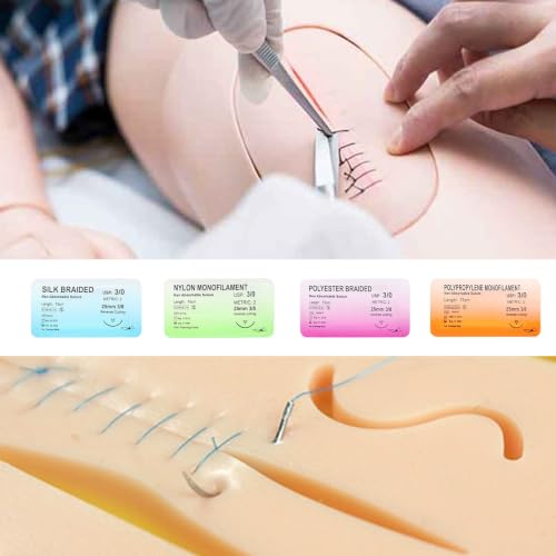 40 Pieces Suture Material Refill for Surgical Suture, Ideal Suture Exercise Thread for Students, Gift for Medical Students, Veterinary Students and Nurses