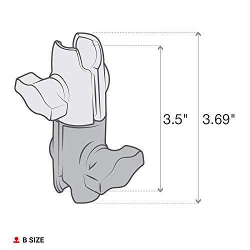 [Australia - AusPower] - RAM Mounts RAP-B-200-12U Composite Double Socket Swivel Arm Compatible with RAM B Size 1" Ball Components 