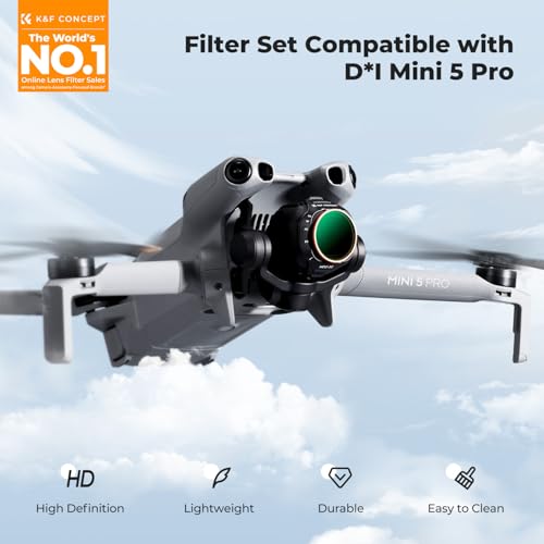 K&F CONCEPT Variable ND Filter Set for DJI Mini 5 Pro, ND2-32 & ND32-512