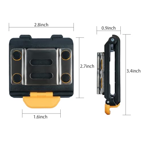MELOTOUGH black tape measure holder and drill holster with tool belt clip for impact driver and measuring tape