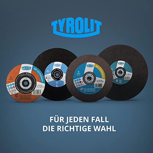 Tyrolit 25 x Basic Cutting Discs 125 mm x 1 mm x 22.23 mm A60Q | Cutting Discs for Metal, Steel & Stainless Steel I Extra Thin for Fast & Low Burr Separation of Sheets or Pipes | Long Service Life 25 pieces