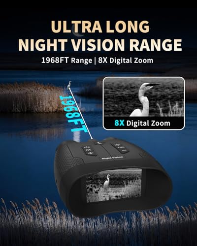 Night Vision Binoculars for Adults, 4K Night Vision Goggles with 3" HD Screen, 8X Digital Zoom, Rechargeable Device with 32GB Card for Camping & Outdoor Exploration 32GB 3000mAh