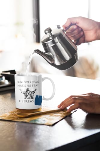 How Does Jesus Make His Tea? - Printed Funny Mug - Great Gift/Present Idea, Ceramic, 11fl.oz.