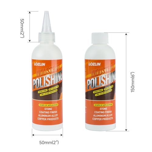 LOZLIN polishing paste for granite, marble, quartz countertops and stainless steel metal repair, high-gloss finish