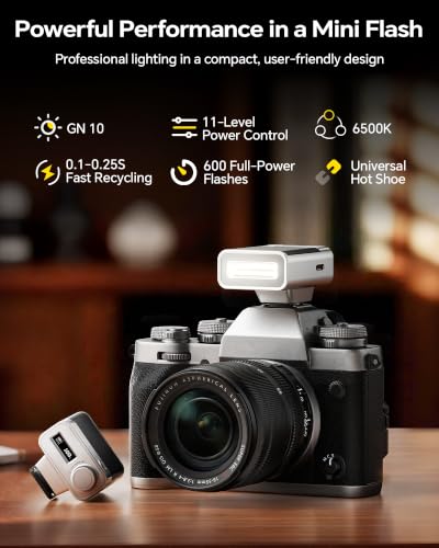 PHOTOOLEX G02 Mini Camera Flash GN10 45g USB-C Speedlite