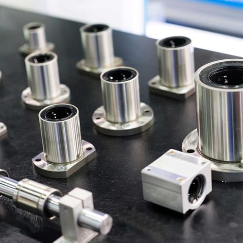 PATIKIL LMK25UU Linear Ball Bearing 25mm Bore Dia 40mm OD 59mm Long 5.5mm Hole, 2Pcs Round Flange Linear Motion Bushing Double Side Rubber Sealed Rod Liner Shaft for Machine 3D Printer 2