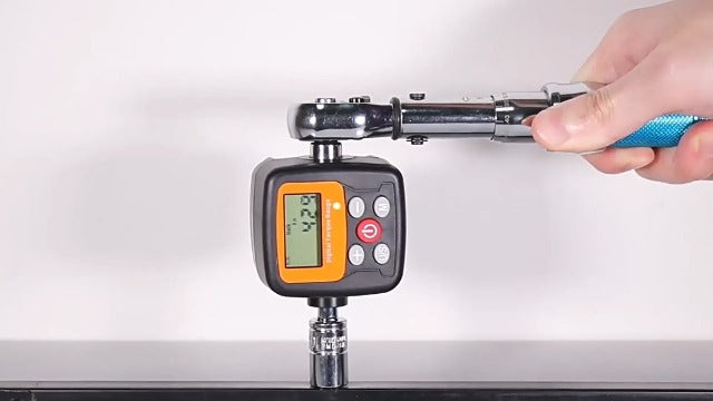 Digital Torque Adapter, High Precision 1/2 Connection, 6 to 200 NM Torsion Adapter with Light Tone Alarm, Digital Torque Wrench