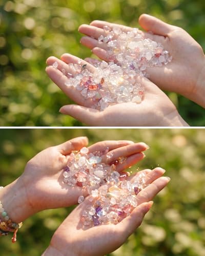 Zuria Chakra Crystals Gift for Women, Healing Crystals Light with 7 Crystal and Healing Stones, Spiritual Reiki Gifts for Birthday Meditation Décor Crystals for Chakra Balance