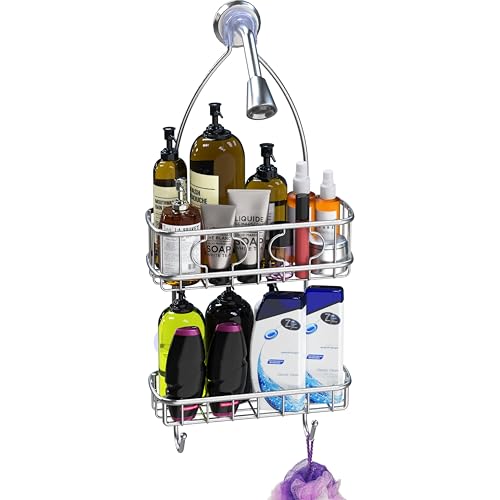 Simple Houseware Stainless Steel Hanging Shower Head Caddy Organizer Medium - 24" x 10.2" x 4.2"