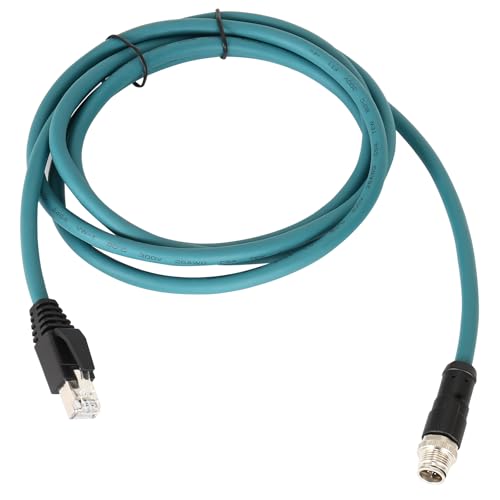 M12 X-Code 8 Pin Industrial Ethernet Cable, IP67 Waterproof Shielded Sensor Cable, Male to Female High-Flex Aviation Connector for Cognex Camera, PLC, Automation System Male X-8pin to Male RJ45 5m