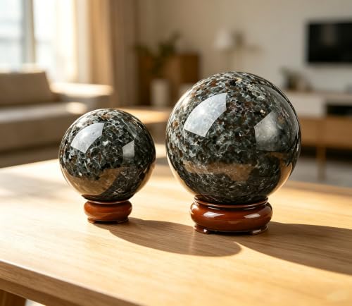 Large Yooperlite Crystal Sphere Healing Stone Ball Decorative Gemstone Orb 70-80MM/2.7-3.1"