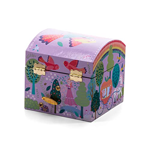 Floss & Rock Fairy Tale Small Dome Musical Jewellery Box with Swirling Figurine, Kids Jewelry Storage Accessories