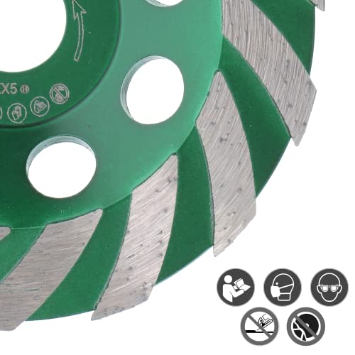 PRODIAMANT Premium Diamond Grinding Cup Wheel 125mm for Concrete and Masonry, Durable Industrial Grade, Fits 5 Inch Angle Grinders, Optimal for Professional Use 125 / 22,23mm Professional,Tool