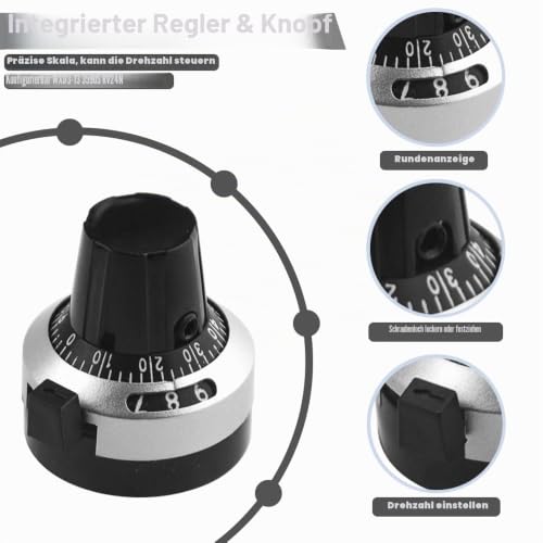 WMYCONGCONG 3590S-2-502L 5K Ohm Adjustable Precision Multi-Speed Potentiometer with 10 Revolutions Counter Wheel Knob