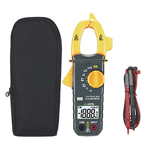 KPS PA420 Mini Digital Clamp Meter with 400A AC, 600V AC/DC display and clamp jaws