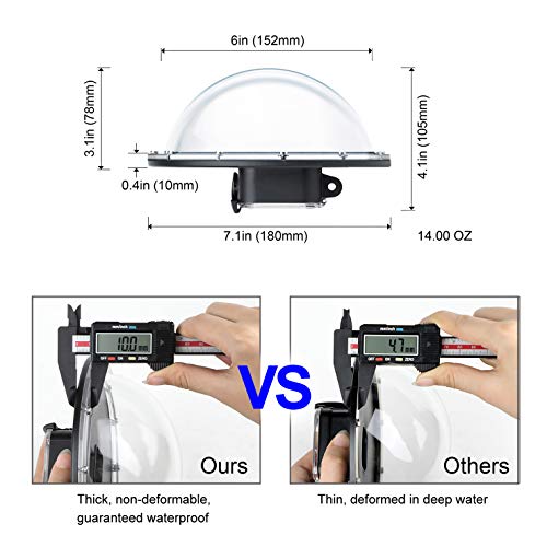 SOONSUN 147FT Underwater Dome Port for GoPro Hero 8 Black Dome Port for GoPro HERO8 Black