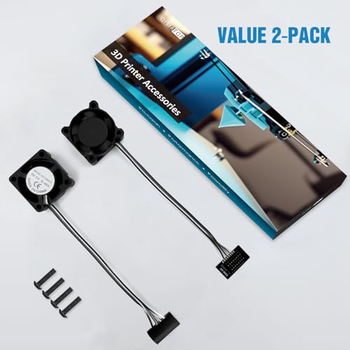 Hotend Cooling Fan for Bambu Lab P1P/P1S, 2-Pack 15000RPM High-Speed Silent Cooling Fans, Fast Heat Dissipation Replacement Parts - 3D Printer Hotend Cooling Accessories
