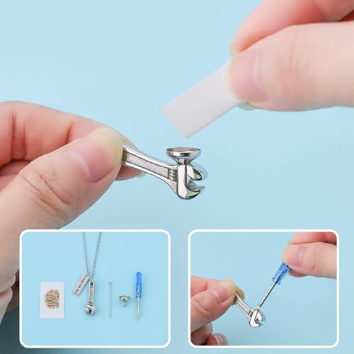 Wrench Cremation Jewelry for Ashes Pendant Urn Necklace with Mini Keepsake Urn Memorial Ashes Jewelry Silver-Always In My Heart