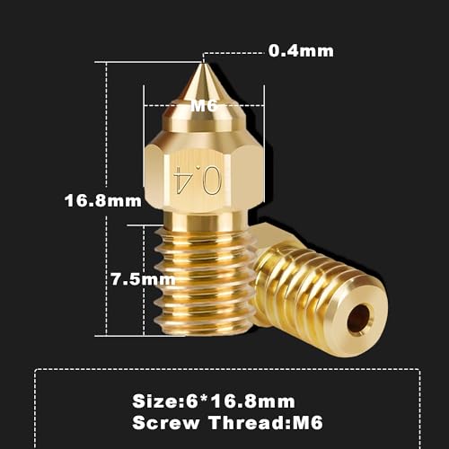 12Pcs 0.4mm Nozzles Hotend Kit for Creality Ender-5 S1,Ender-7 3D Printer