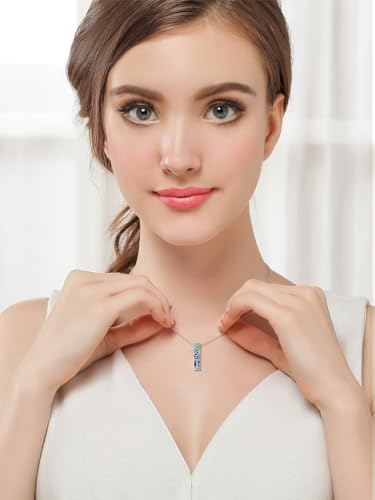 Urn Necklaces for Ashes 925 Sterling Silver Abalone Shell Cremation Jewelry for Ashes Keepsake Locket Pendant for Women Human Pet Tree of Life