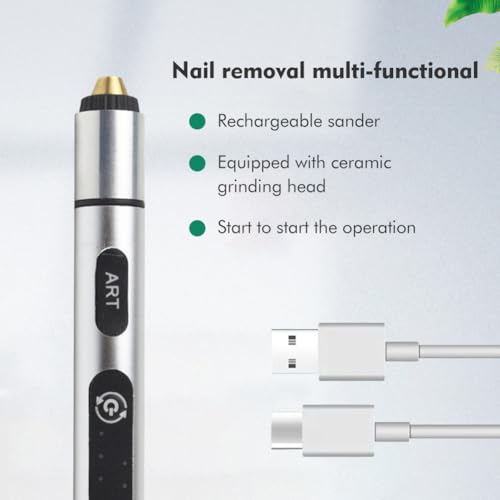 Electric Engraving Tool Kit, USB Cordless Rechargeable Engraving Pen With 4 Tungsten Carbide Tip, Mini DIY Rotary Engraver for Carving Leather Wood Metal Stone Plastic Jewelry Glass(Silver) Silver