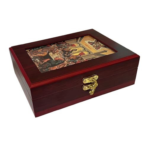 Needzo The Last Supper Mystical Supper Wall Hanging Icon Box and Table Decorative Box 7 1/2 Inch, Religious Gift For Man or Woman