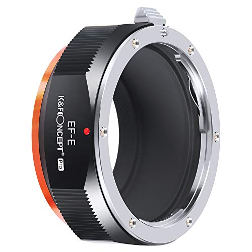 K&F CONCEPT EF EF-S Lens to NEX Adapter Plus, Manual Focus Lens Adapter with Matting Varnish Design Compatible with Sony Alpha E Mount Mirrorless Cameras