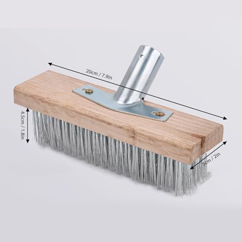 Heavy Duty Rough Surface Floor Brush,Stainless Steel with 20cm Wire Deck Scrub Cleaning Tool