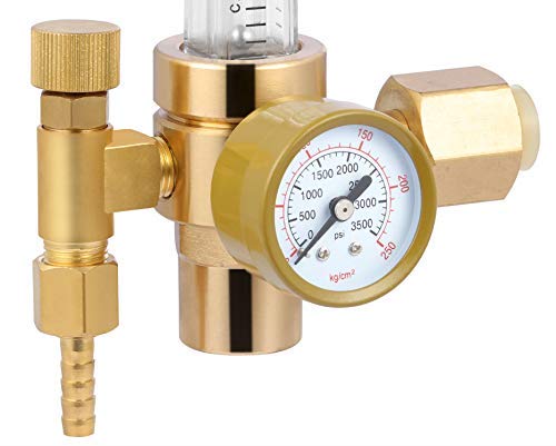 Reboot CO2 Gas Regulator Full Copper Flowmeter Mig Welding Gas Regulator Valves Welding Accessory for Mig Tig Welding Machine Gas-CO2