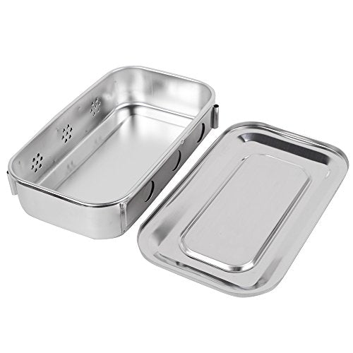 304 Stainless Steel Medical Sterilizer Box Surgical Instruments Storage Boxes for Professional Surgery, Veterinarians, Beauty Salon, Dentist Use (6 Inch (with Holes)