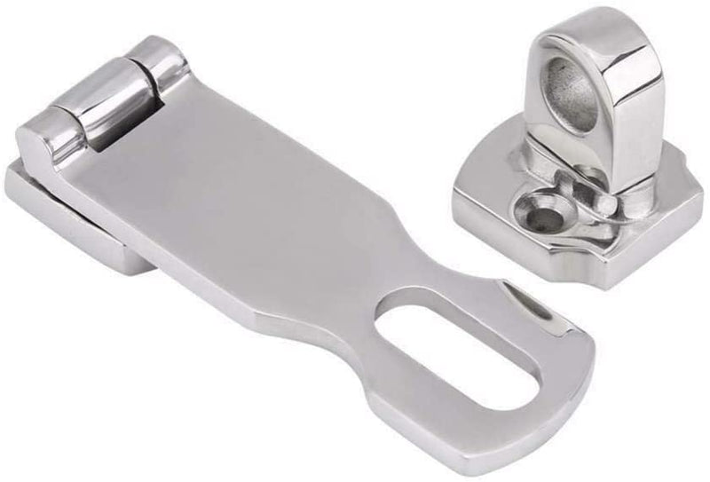[Australia - AusPower] - ISURE MARINE Grade Stainless Steel 3" Heavy Duty Door Hasp with Turning Padlock Eye Mount with Screws 