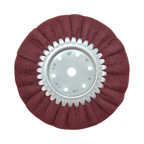 8-inch 2-section non-woven abrasive airway buffing wheel with 5/8-inch arbor hole, 2-piece set by Generic