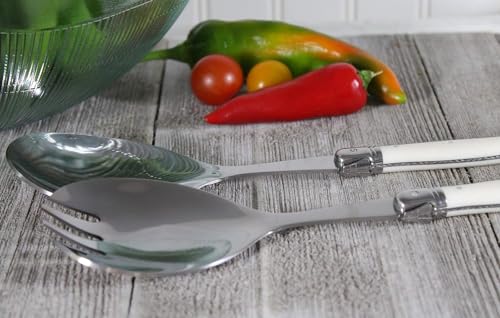 French Home Laguiole Connoisseur Faux Ivory Salad Servers, 2 Piece Set