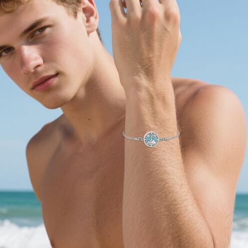 ONEFINITY Urn Bracelet For Ashes 925 Sterling Silver Lighthouse Ashes Bracelet Memorial Cremation Jewellery Gift