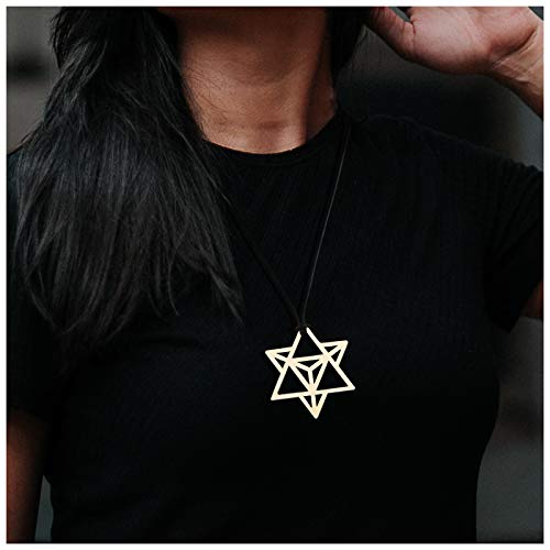 Qallicon 5.31" Sacred Geometry Wall Art 4 PCS Set, (Metatron Cube, 64 Tetrahedron, Torus, Merkaba) Crystal Grid Meditation Chakra Wooden Wall Art Yoga Decor Spiritual Gifts