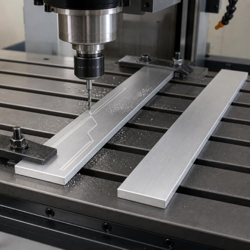 KSVZS 2-pack 6061 aluminum flat bar, 1/4 x 2 x 16 inch solid mill stock sheets and plates