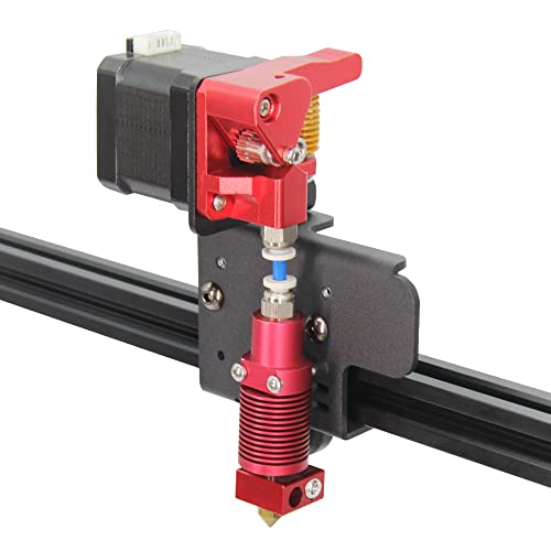 Direct Drive Upgrade Support Aluminum Plate with 3pcs Pulleys with Dual Gear Extruder with Stepper Motor Kit Only for CR-10S Pro V2 (Plate+Dual Extruder+Motor Kit) Plate+Dual Extruder+Motor Kit