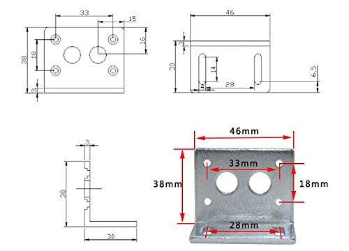 [Australia - AusPower] - Mounting Bracket of Worm Gear Motor with Screw Motor Mini Motor Support for Fixed Motor Running Smoothly (Bracket) 